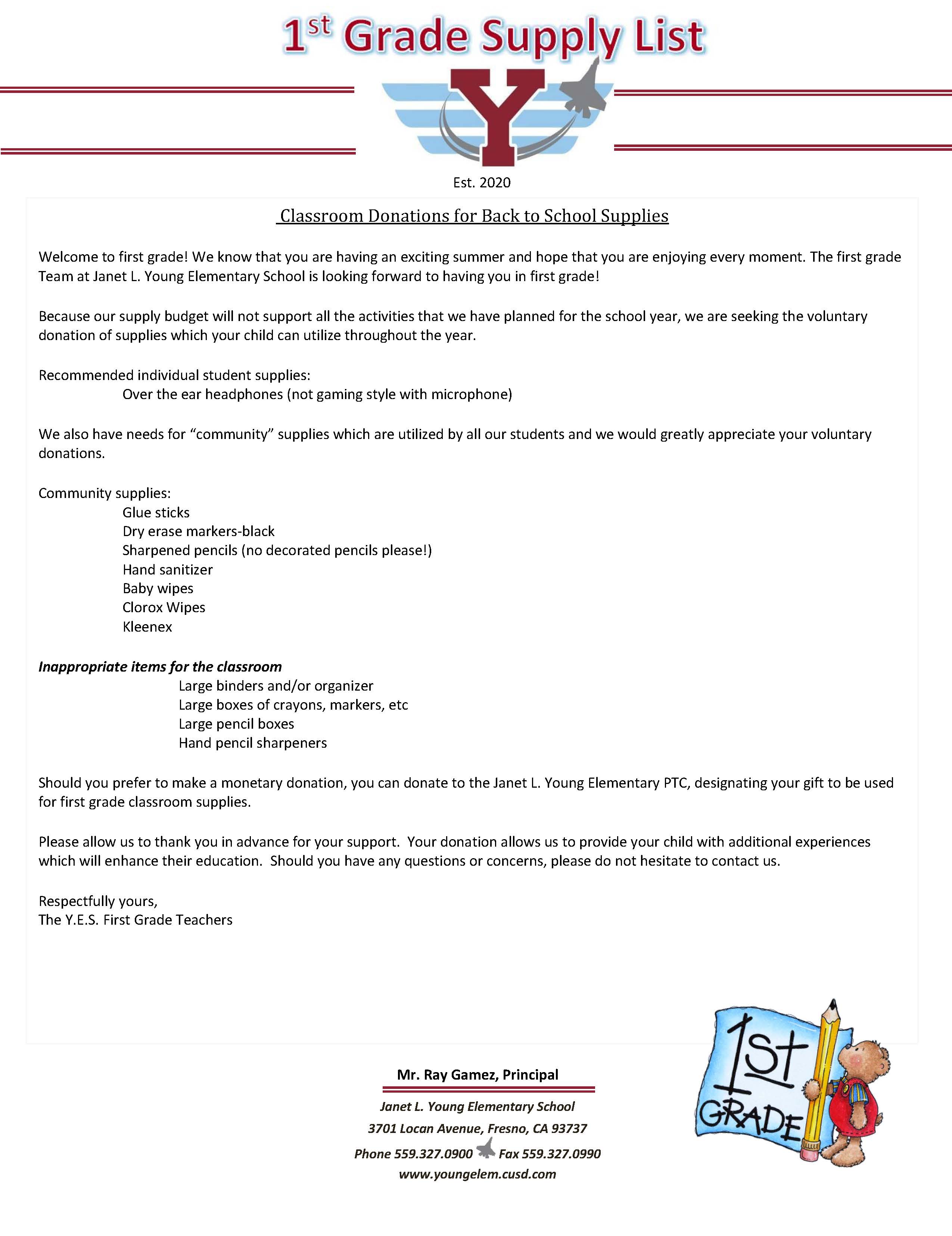 Image for: 1st Grade 23-24 Supply List Final.pdf